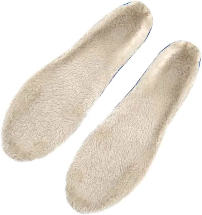 2 Pairs Winter Foot Pads Warm Insoles with Thick Cushion for Arch Support Breathable Absorption Insoles for Men Women Comfortable Exercise Shoe Liners