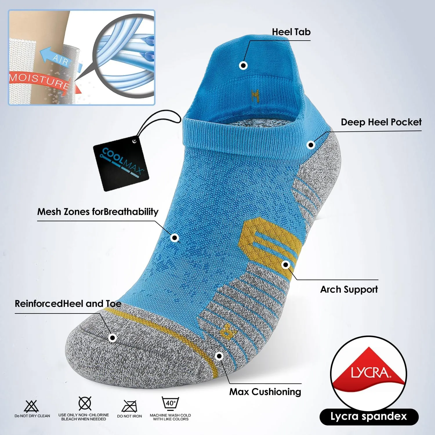 3 Pairs Ankle Compression Socks For Women Men Cushioned Running Trainer Socks Plantar Fasciitis Neuropathy Socks