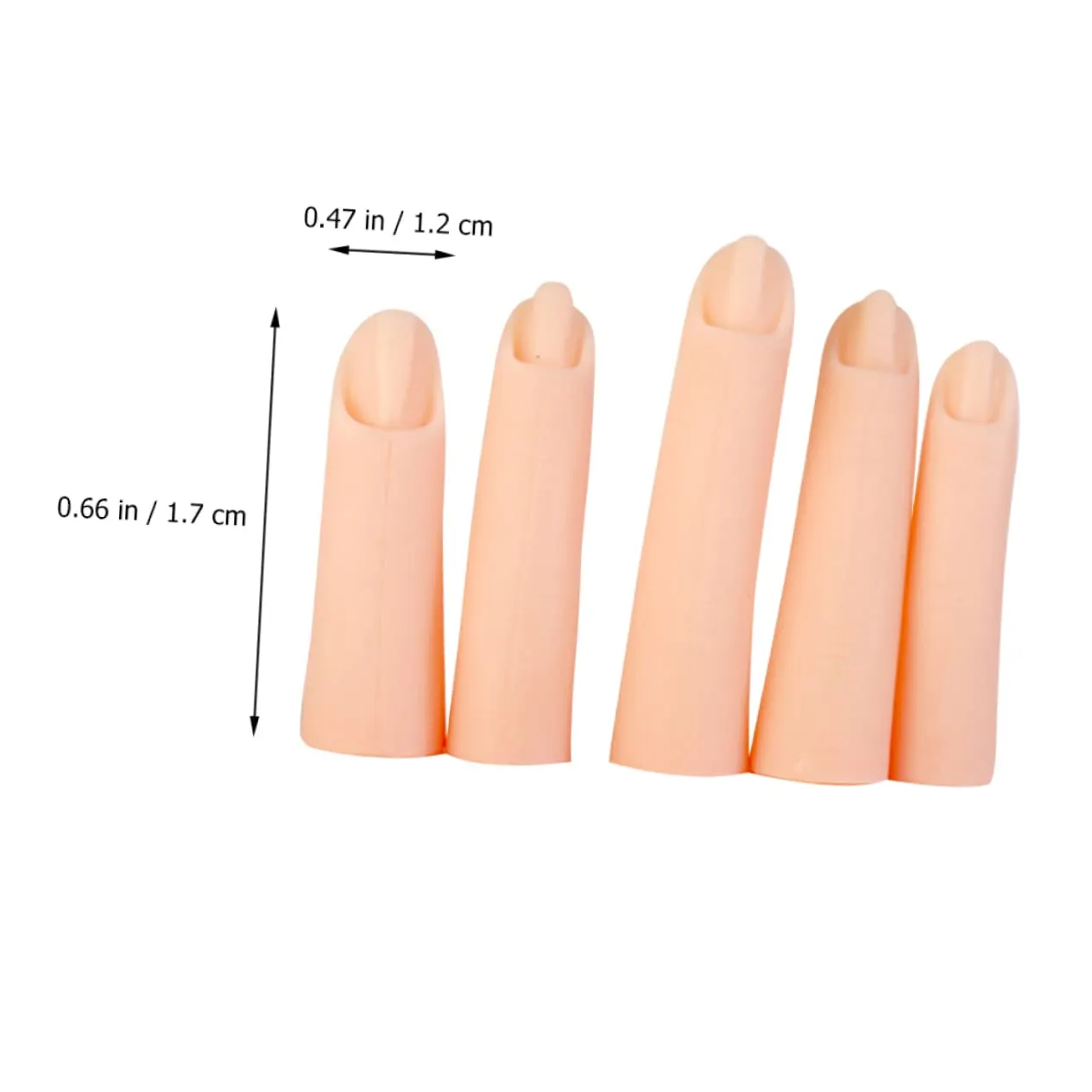 3sets Professional Hand Nail Practice Tool Realistic Fake Fingers Silicone Nail Art Finger Trainer 5pcs*3