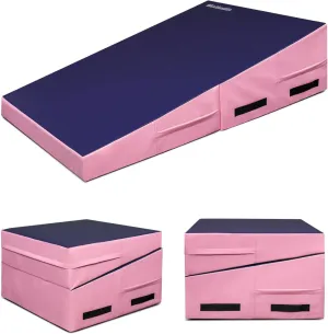 48"x24"x14" Tumbling Mat - Folding Gymnastics Cheese Wedge Mat for Kids, Girls Home Training