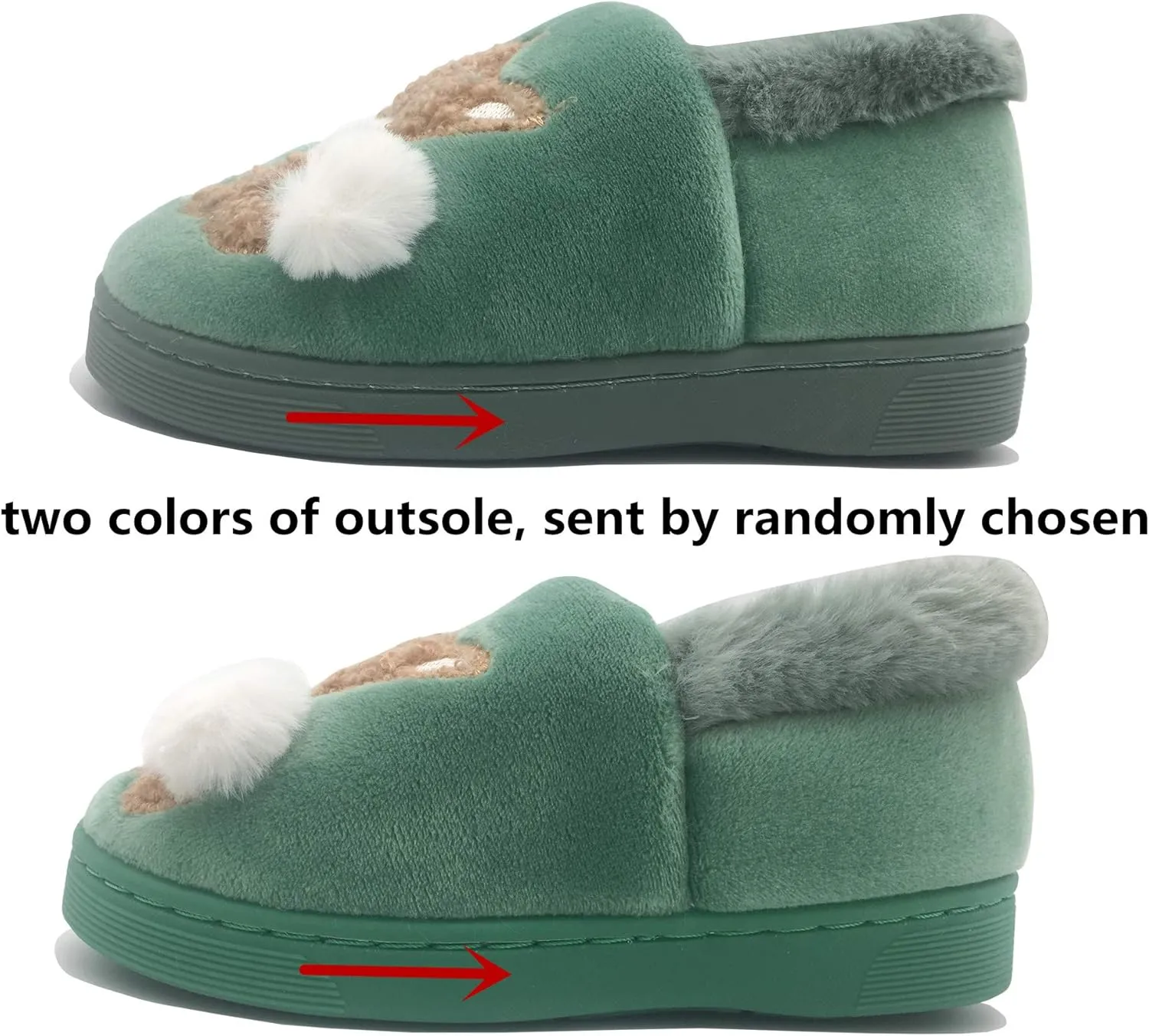 Ainikas Toddler Boys Girls Slippers Fluffy Little Kids House Slippers Warm Fur Cute Animal Home Slipper