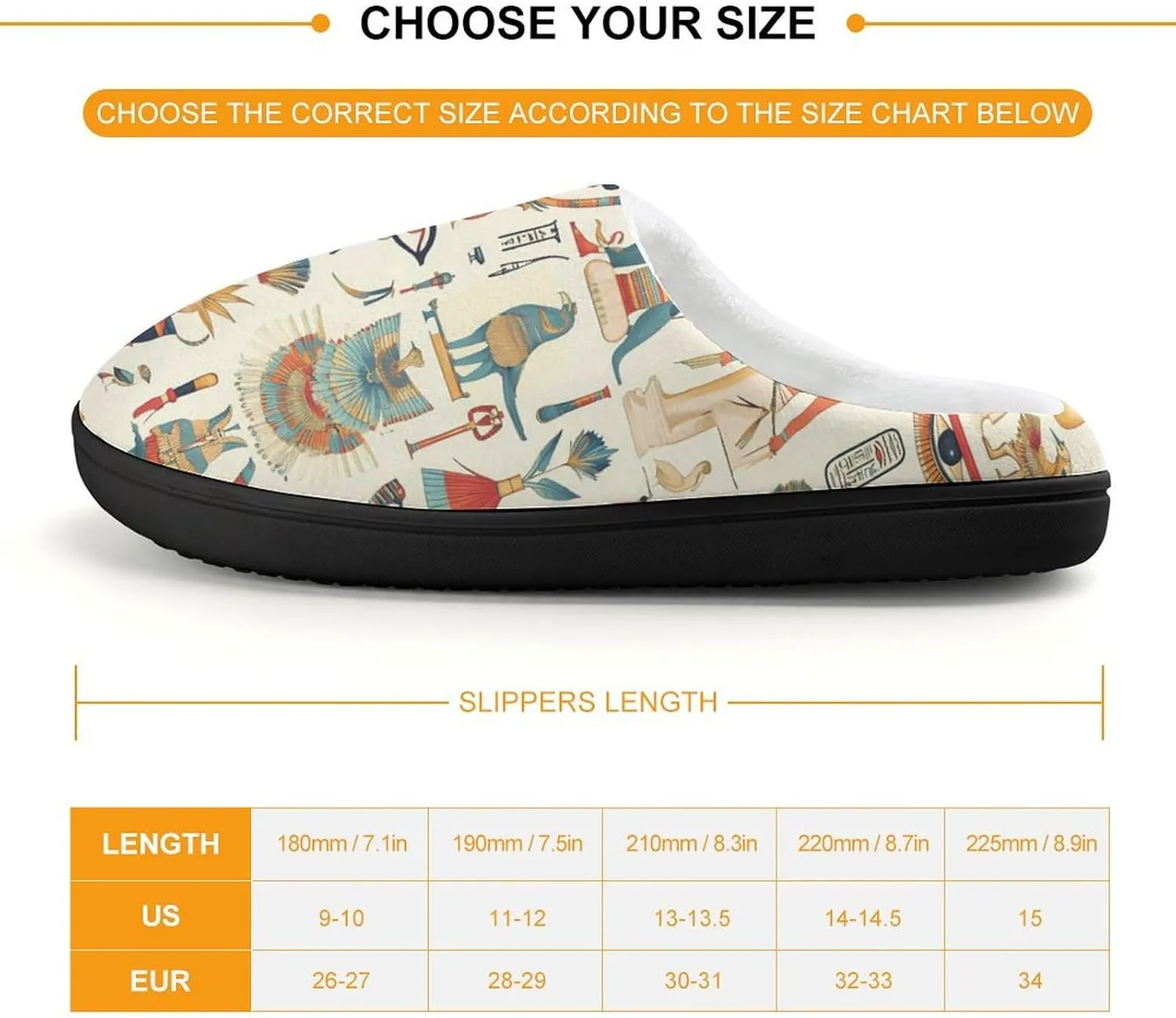 Ancient Egyptian God Slippers Non-slip House Slippers Home Shoes Indoor Outdoor Slippers For Girls Boys