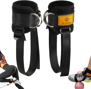 Ankle Straps for Dumbbells Weights and Cable Machines, Dumbbell Foot Attachment, Tibialis Trainer, Ankle Straps for Weight Lifting, Leg Extensions for Women and Men