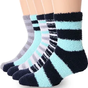 Anlisim Womens Fuzzy Socks Cozy Fluffy Winter Cabin Slipper Warm Fleece Soft Thick Comfy Socks
