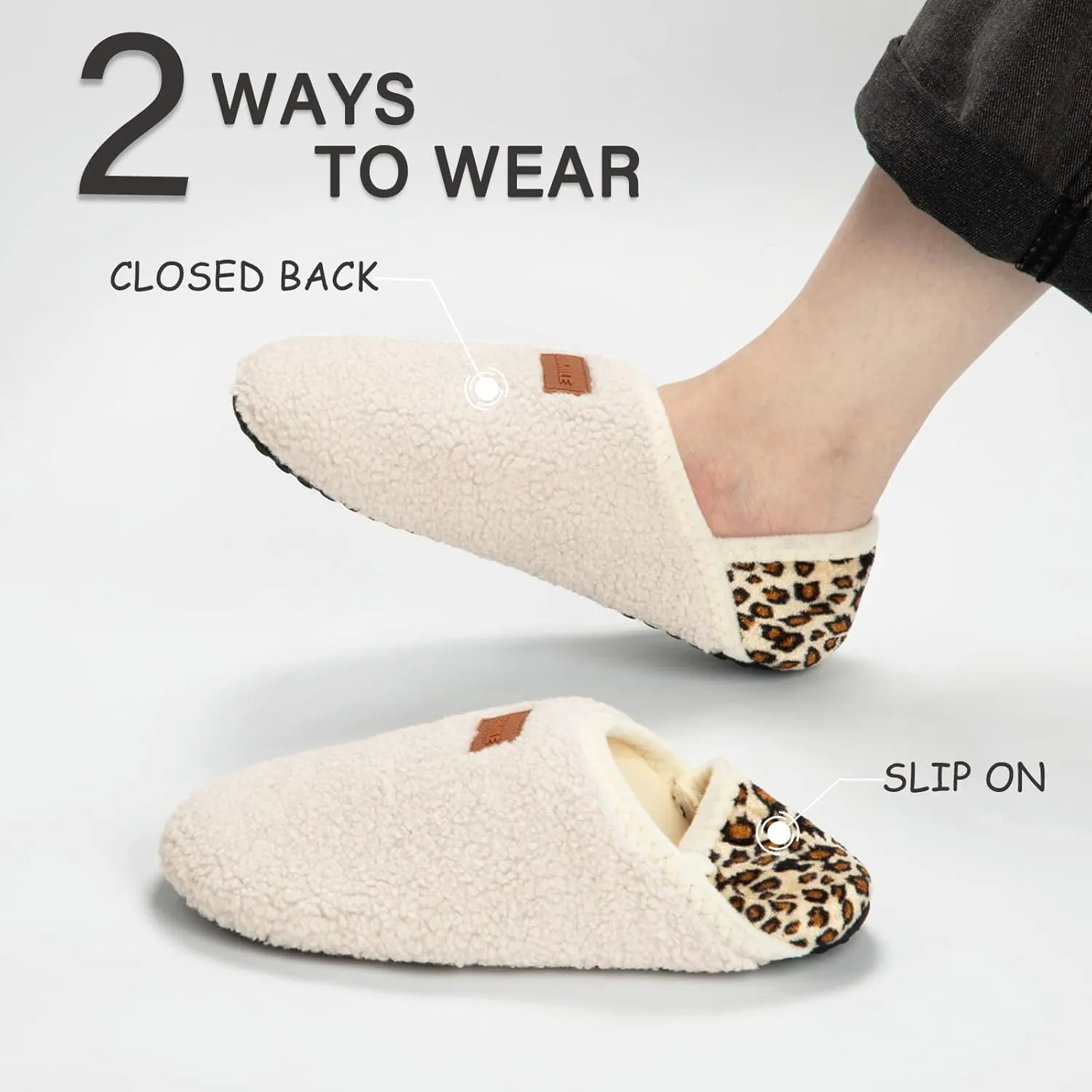 ATHMILE House Slippers for Women Men Indoor Barefoot Slippers Socks Furry Slip on House Shoes Cozy Comfy Slippers for Home Bedroom Travel Yoga