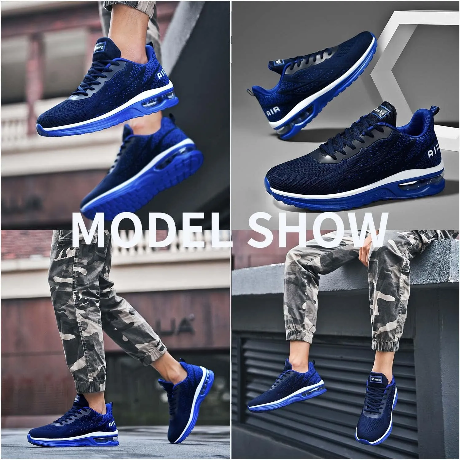 AUPERF Men's Running Shoes Lightweight Breathable Workout Footwear Walking Sports Tennis Sneaker