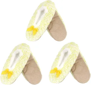 BambooMN Soft Warm Cozy Fuzzy Gradient Comfort Slipper Socks, Indoor Comfy House Slipprs, Different Sizes and Colors