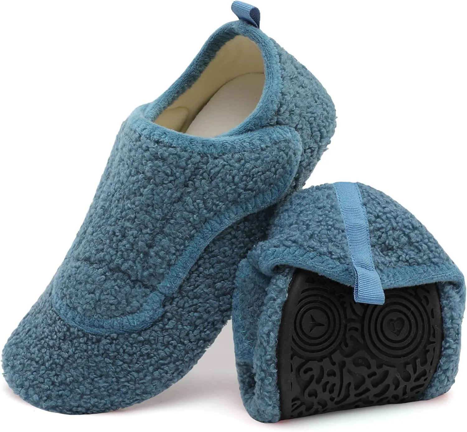 BARERUN Slippers for Women Men Wide House Diabetic Shoes for Women Men Warm Arthritis Edema Swollen Neuropathy Socks Slip on Adjustable Fuzzy Comfy Soft Womens Mens Bedroom Sliipers