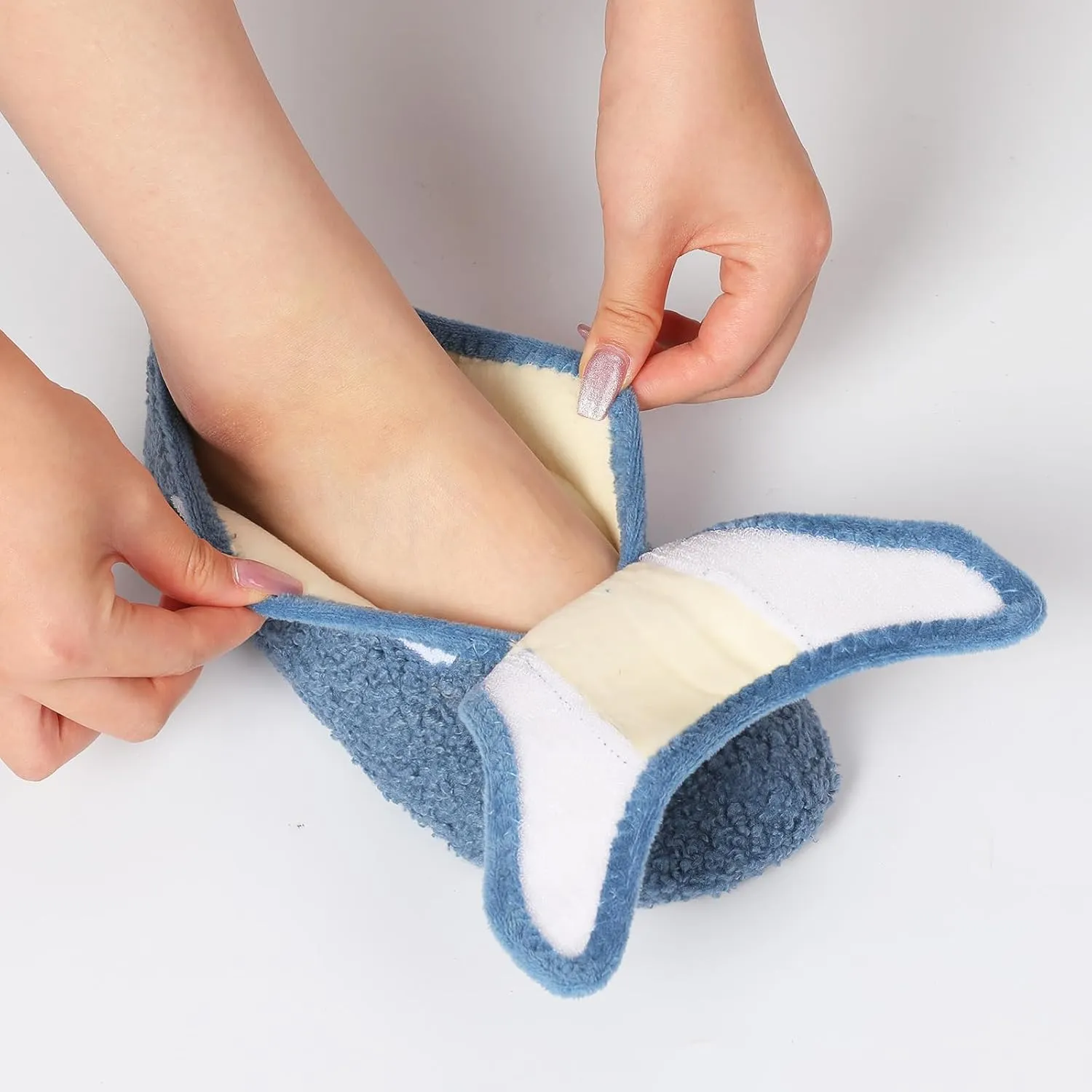 BARERUN Slippers for Women Men Wide House Diabetic Shoes for Women Men Warm Arthritis Edema Swollen Neuropathy Socks Slip on Adjustable Fuzzy Comfy Soft Womens Mens Bedroom Sliipers