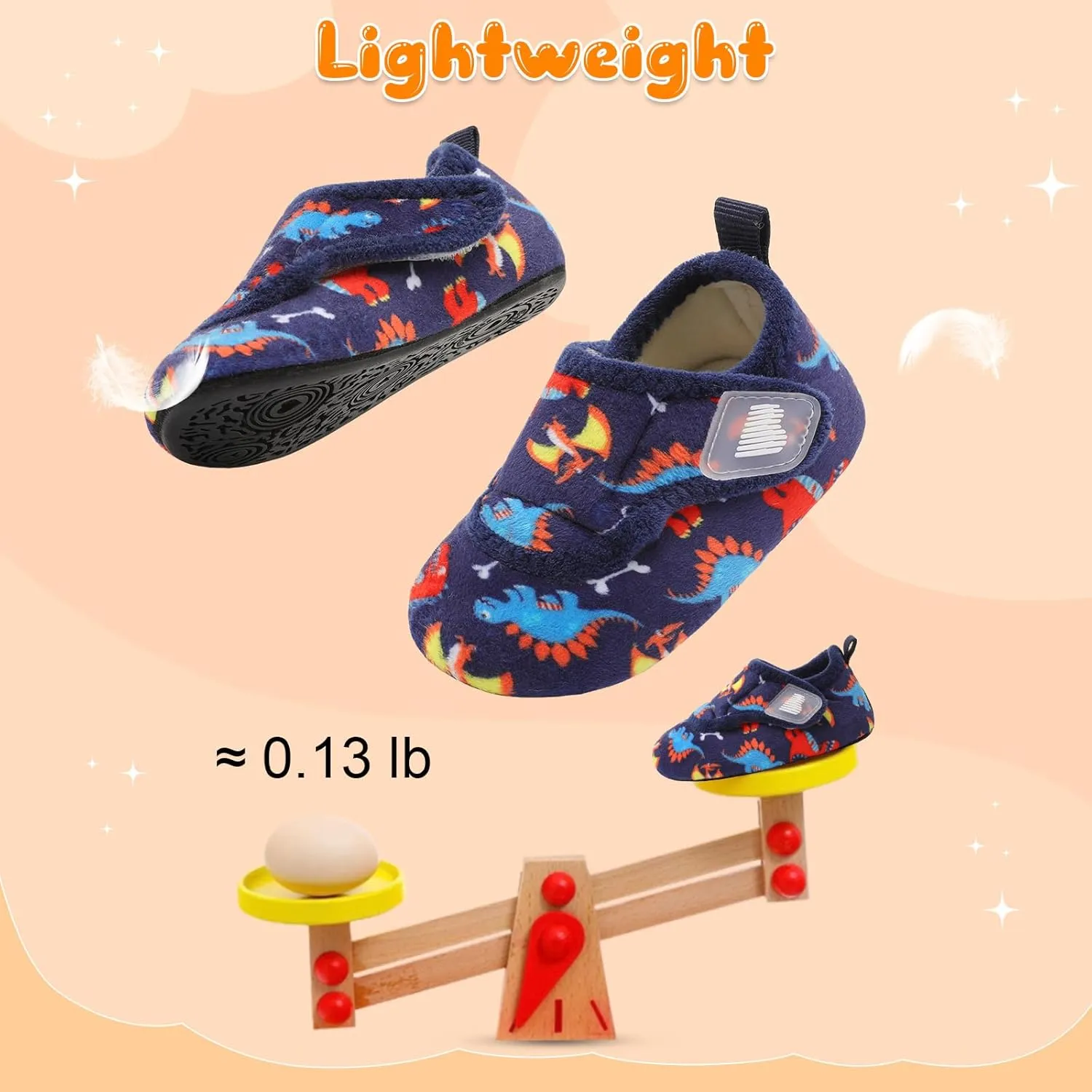 BARERUN Toddler Slippers Boys Girls House Shoes Warm Kids Slippers With Non-Slip Rubber Sole Fuzzy Cozy Walking Shoes Indoor/Outdoor