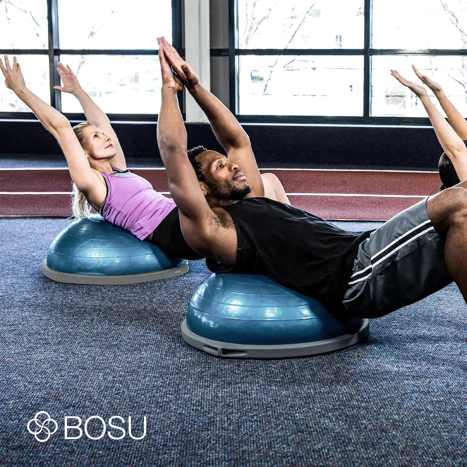 Bosu Pro Multi Functional Home Gym Full Body Balance Strength Trainer Ball Equipment with Guided Workouts and Pump