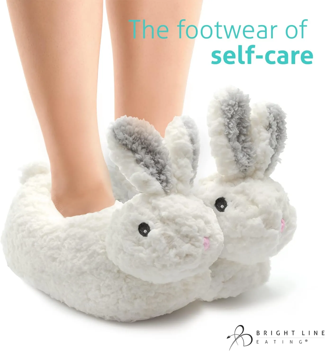 Bright Line Eating Bunny Slippers Women's House Shoes
