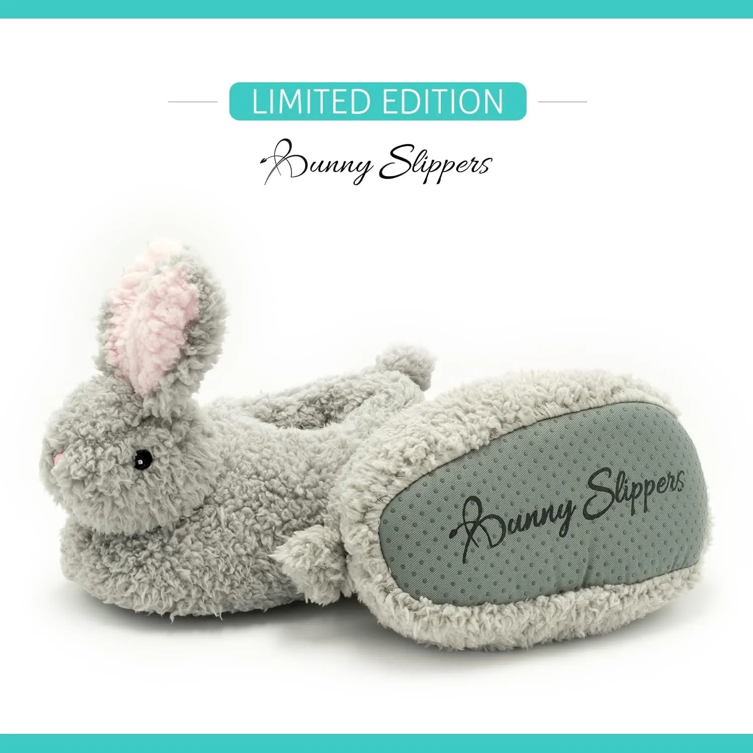 Bright Line Eating Kids Bunny Slippers, House Shoes for Big Kids