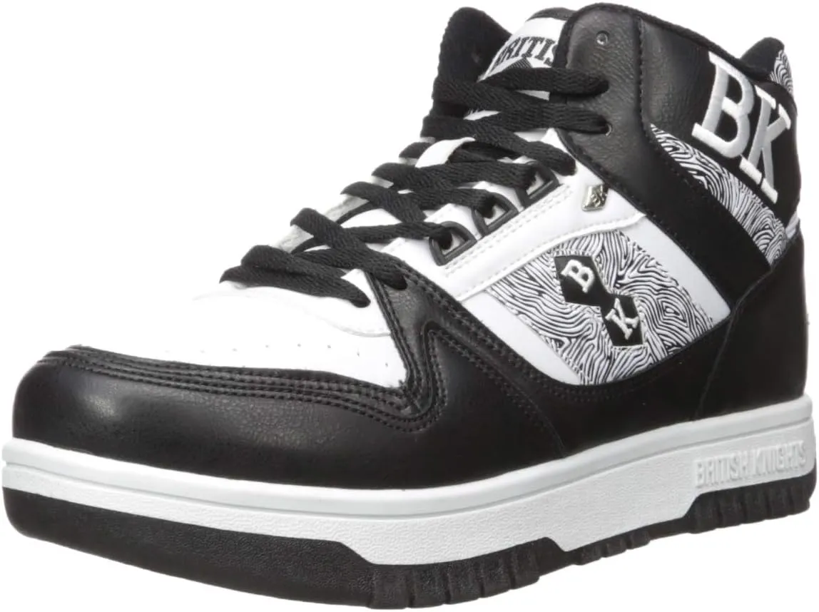 British Knights Men's Kings SL Fashion Sneaker Sneaker, White/Black, 11 medium