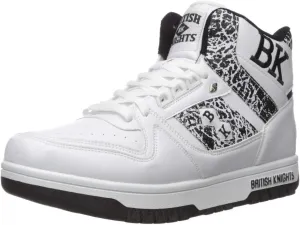 British Knights Men's Kings SL Fashion Sneaker Sneaker, White/black/el, 12 medium