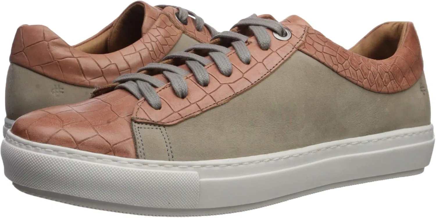 Brothers United Men's Leather Luxury Sophisticated Lace Up Sneaker