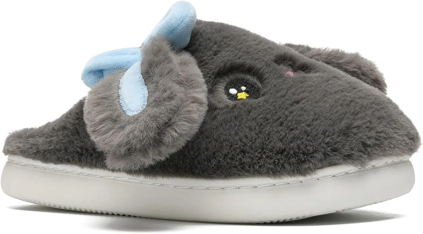 Bunny Animal Slippers for Women and Men, Cute Bow Fuzzy Fluffy Comfy Plush Cartoon Woman Preppy Funny Furry Rabbit Pillow Cloud Home Bedroom House Slipper for Womens Indoor and Outdoor