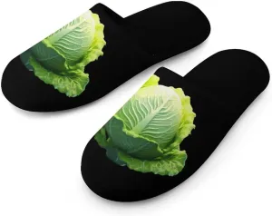 Cabbage House Slippers for Men Warm Plush Slip On Slipper for Indoor Outdoor