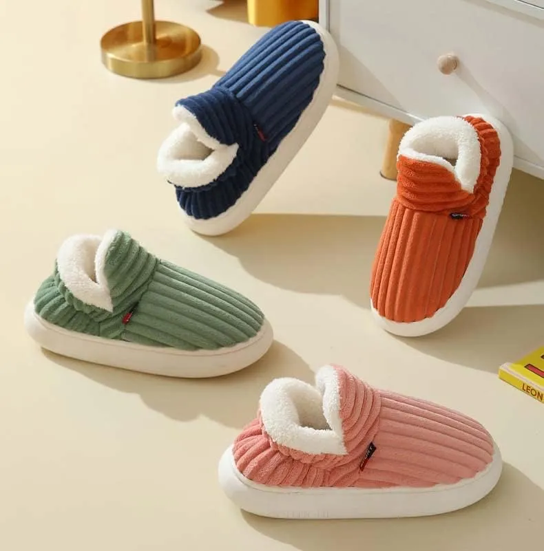 Caistre Women Men Ankle Bootie Slipper Plush Warm Indoor Outdoor Shoes Comfy Fleece Lined Memory Foam Slipper with Anti-Slip Sole