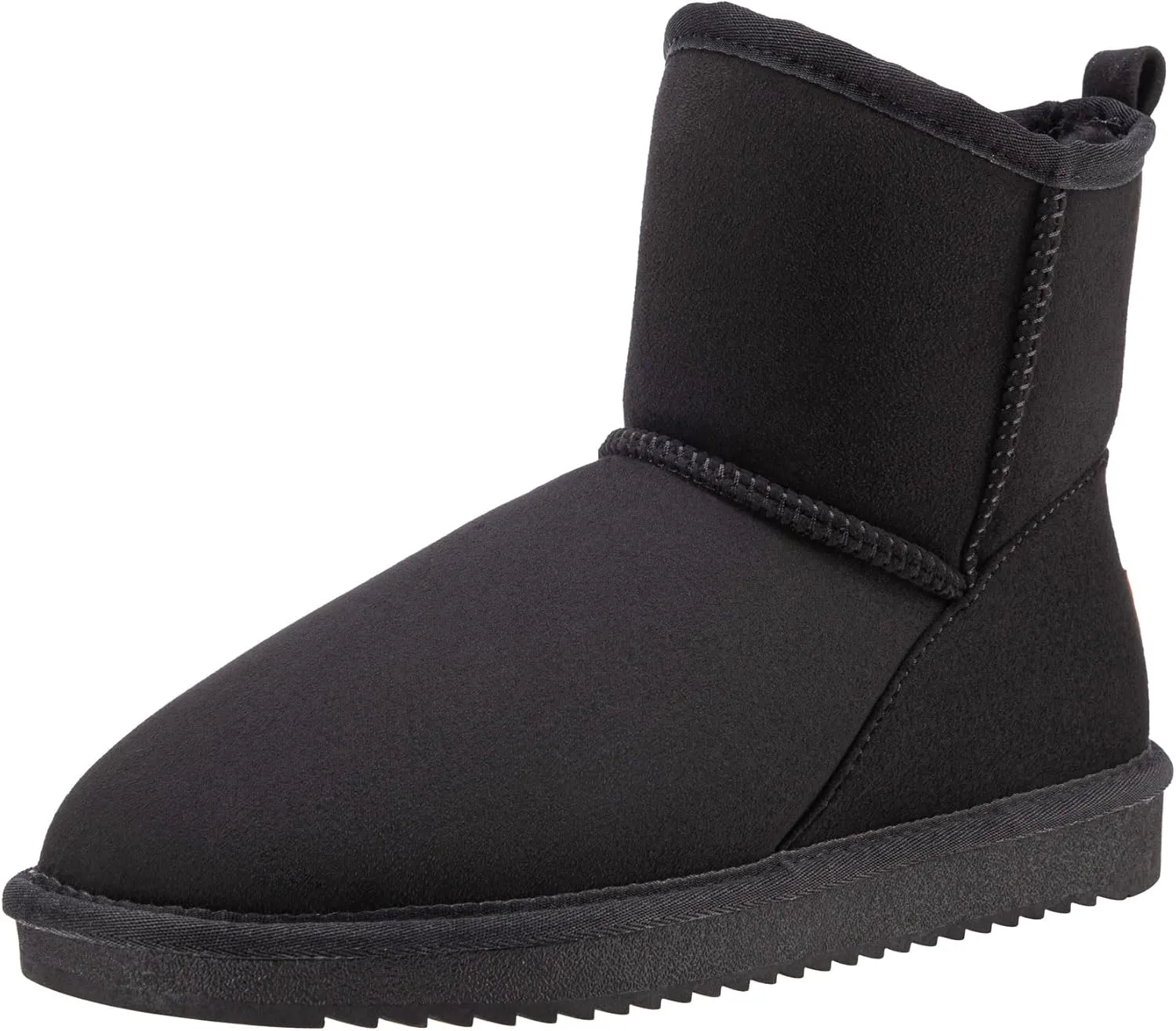 CAMEL CROWN Mens Fur Snow Boots Slip on Winter Boots Mid Calf House Slippers Boots Short Mini Boots for Men