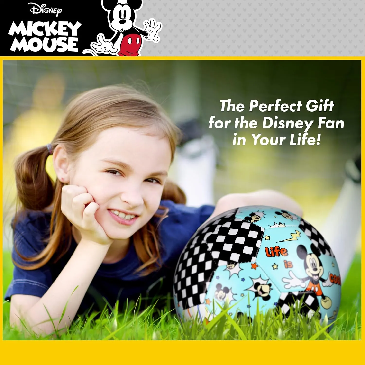 Capelli Sport Disney Mickey Mouse Soccer Ball, Sizes 3, 5, Officially Licensed Youth Kids Futbol