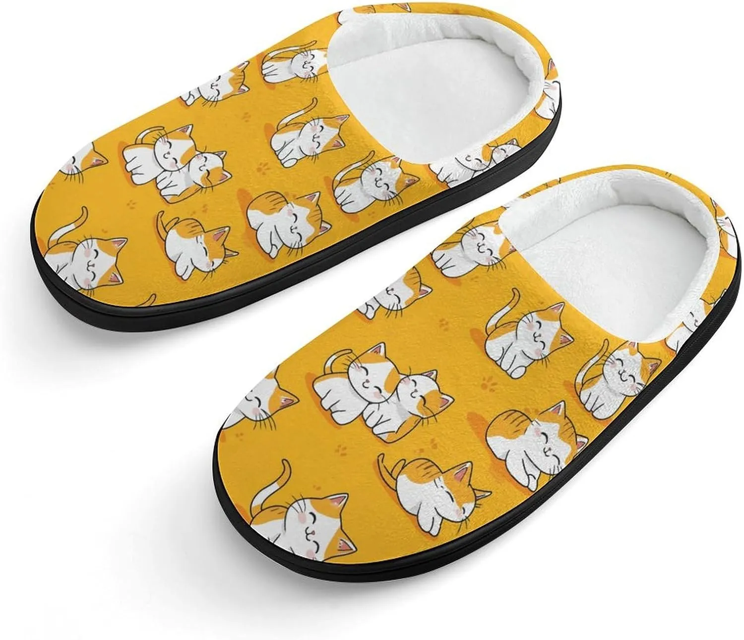 Cats Leave Paw Prints Slippers Non-slip House Slippers Home Shoes Indoor Outdoor Slippers For Girls Boys