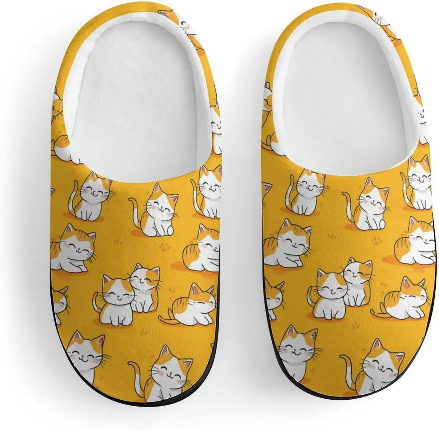 Cats Leave Paw Prints Slippers Non-slip House Slippers Home Shoes Indoor Outdoor Slippers For Girls Boys