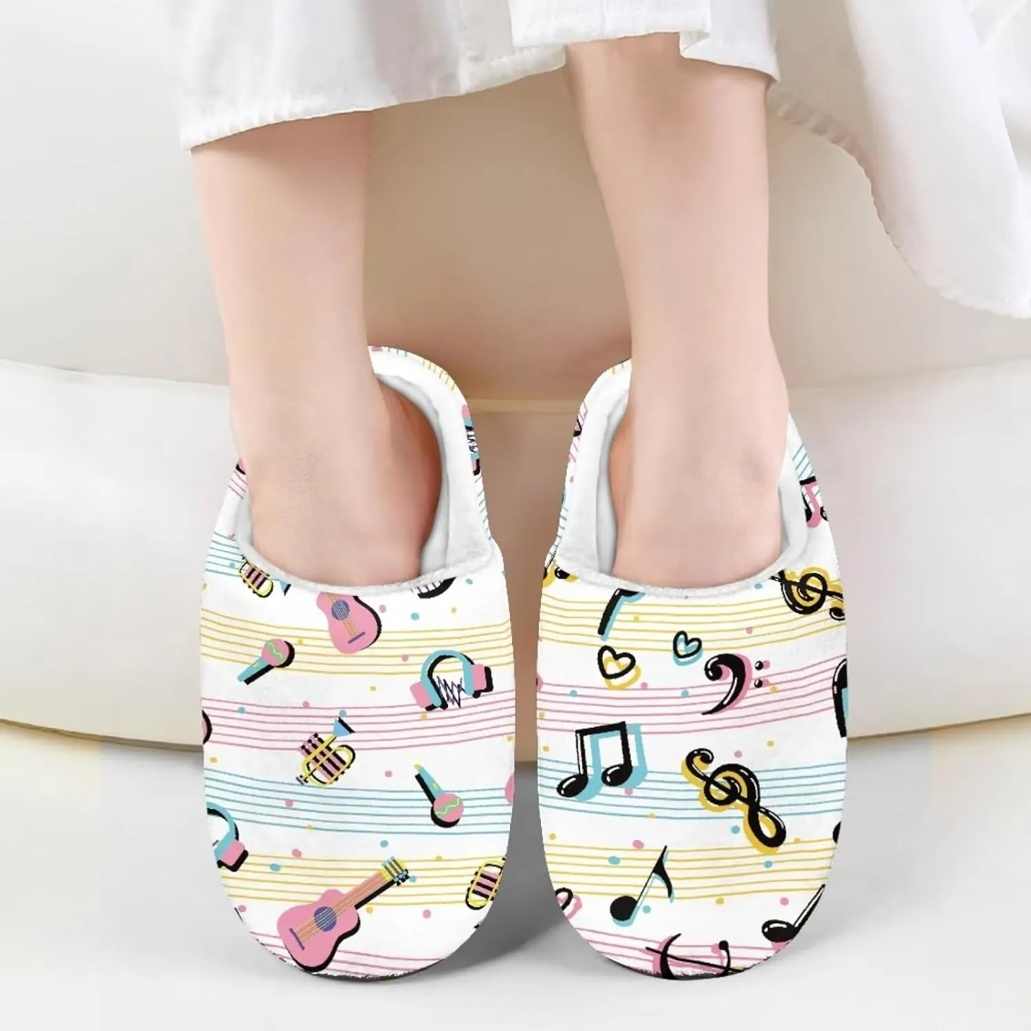 Child Plush Slip on House Slipper Plush Cozy Warm Slippers for Boys Girls