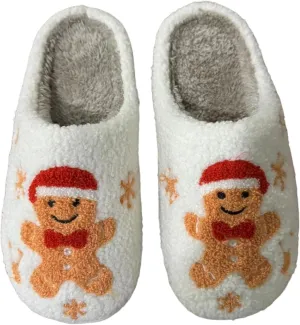Christmas Slippers for Women Men Cute Cartoon Winter Plush Furry Funny Slippers Comfy Warm House Shoes