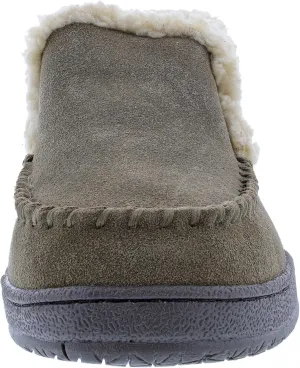 Clarks Men's Suede Leather Sherpa Lined Ankle Bootie Slippers Indoor/Outdoor Slip-Ons - Comfy & Durable Ankle Boots with Plush Lining Padded Insole & Gripp Rubber Outsoles (Sage Venetian Boot, 13)