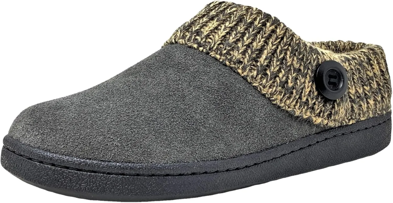 Clarks Women's Knitted Collar Clog (7 M US, Grey/Beige2)