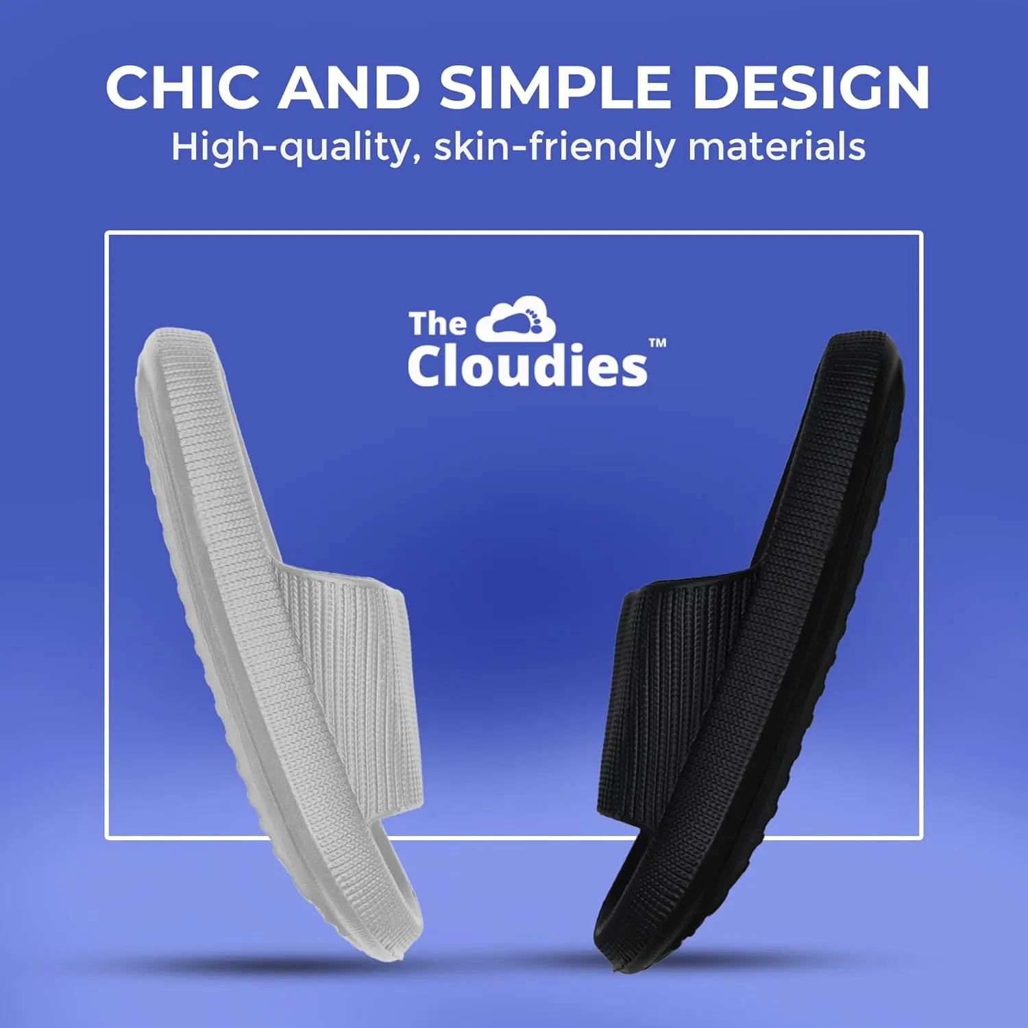 Cloud Slides For Women And Men - Comfy Non Slip Indoors Slippers For Shower Spa Pool College Outdoors Slides - Soft And Cozy Open Toe House Sandals Thick Soles