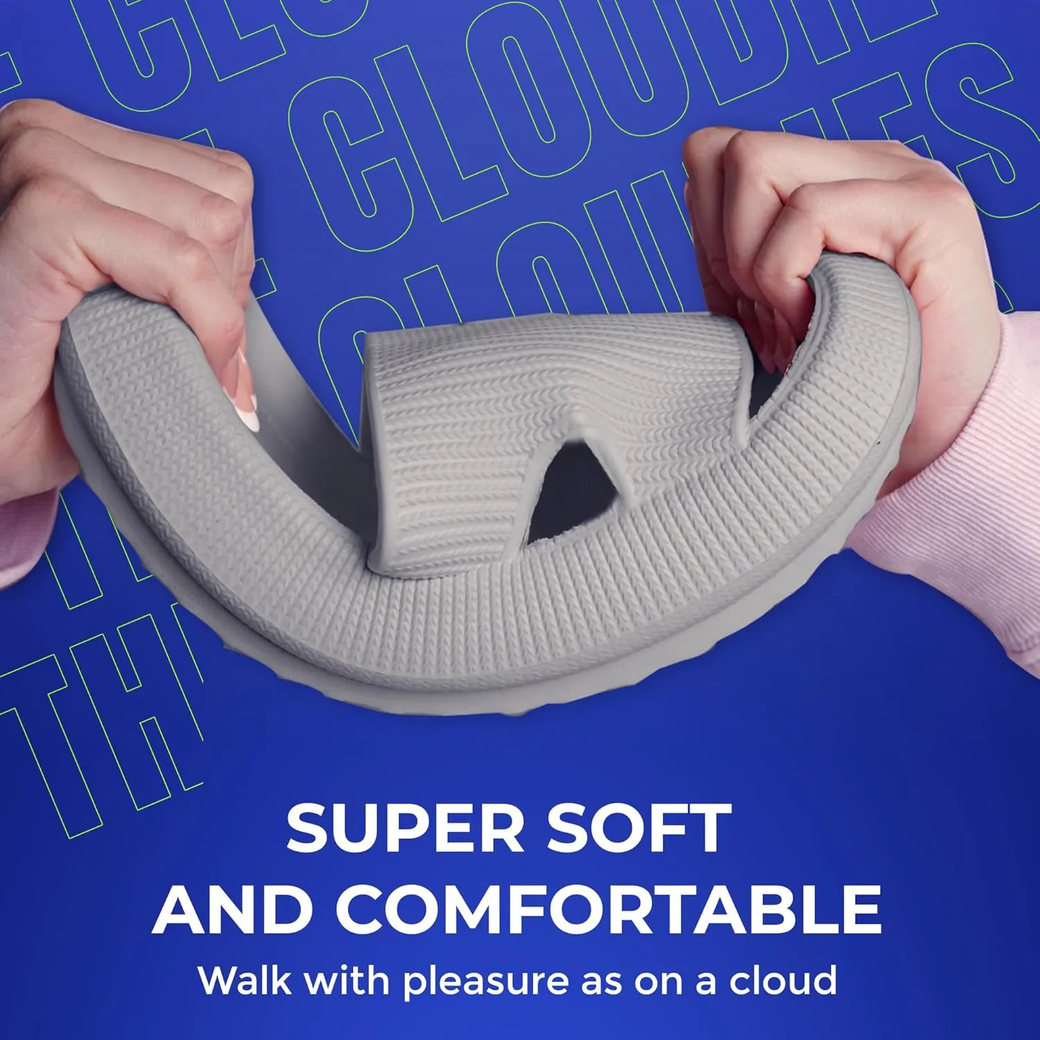 Cloud Slides For Women And Men - Comfy Non Slip Indoors Slippers For Shower Spa Pool College Outdoors Slides - Soft And Cozy Open Toe House Sandals Thick Soles