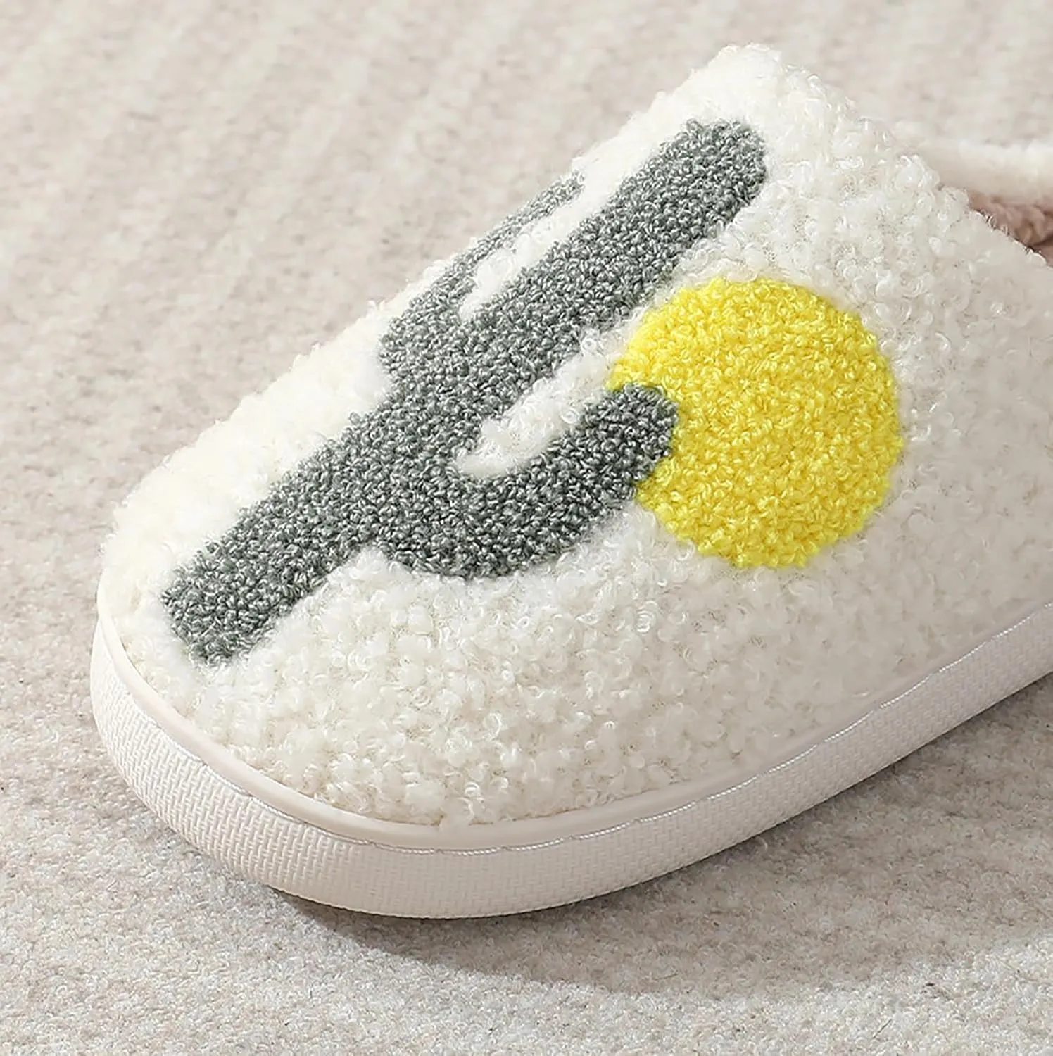 Cowboy Cowgirl Hat Slippers For Women Men Smile Face Slipper Plush Comfy Retro Preppy Slippers Warm Fuzzy House Shoes