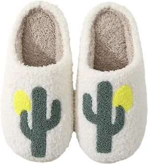 Cowboy Cowgirl Hat Slippers For Women Men Smile Face Slipper Plush Comfy Retro Preppy Slippers Warm Fuzzy House Shoes