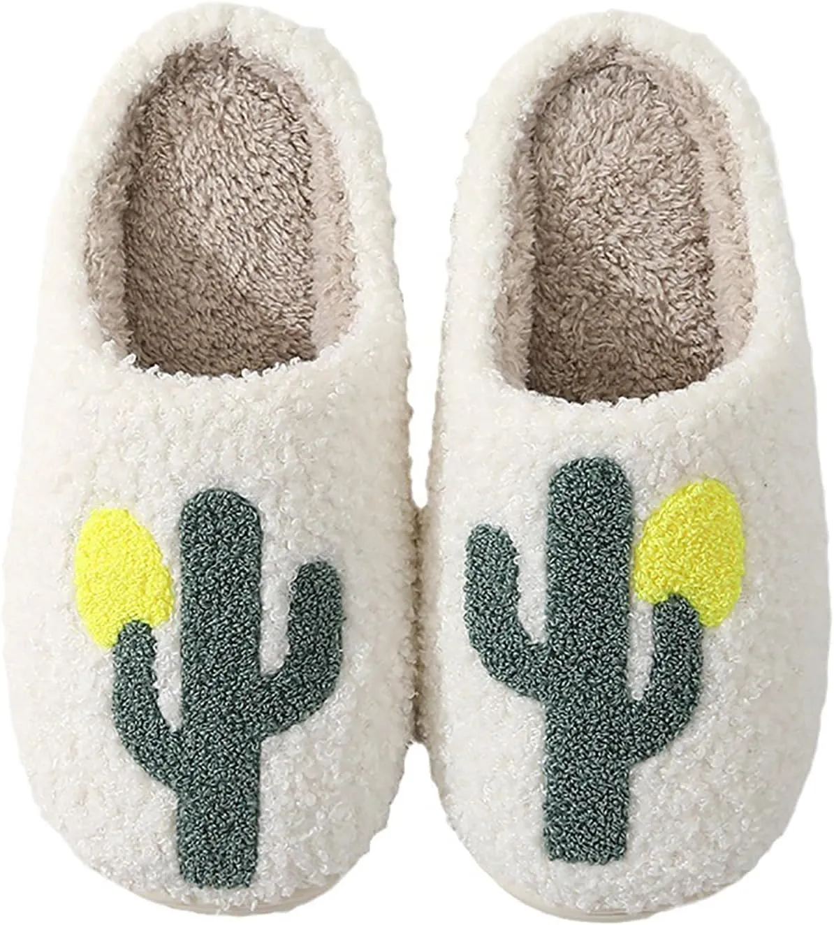 Cowboy Cowgirl Hat Slippers For Women Men Smile Face Slipper Plush Comfy Retro Preppy Slippers Warm Fuzzy House Shoes