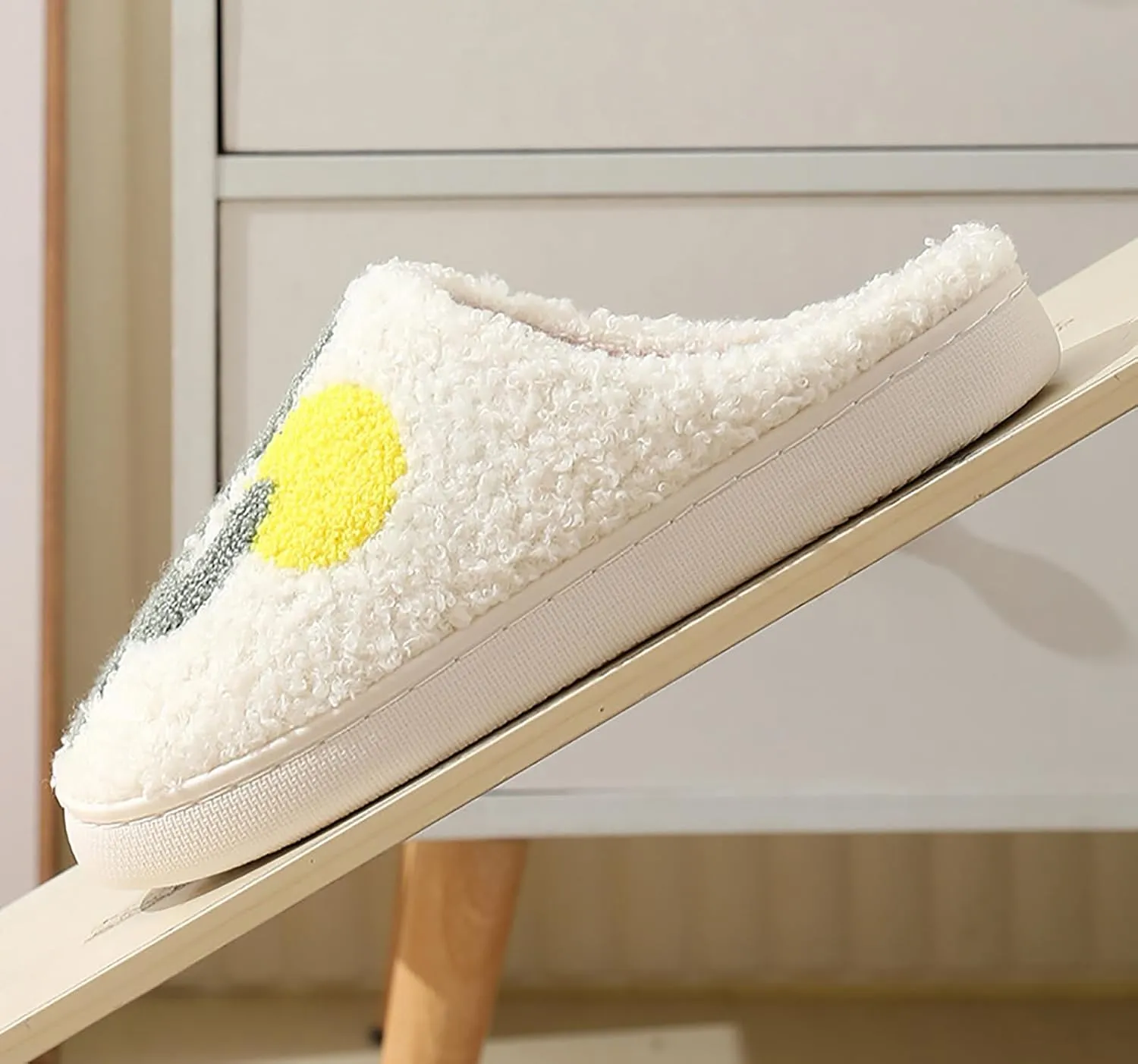 Cowboy Cowgirl Hat Slippers For Women Men Smile Face Slipper Plush Comfy Retro Preppy Slippers Warm Fuzzy House Shoes