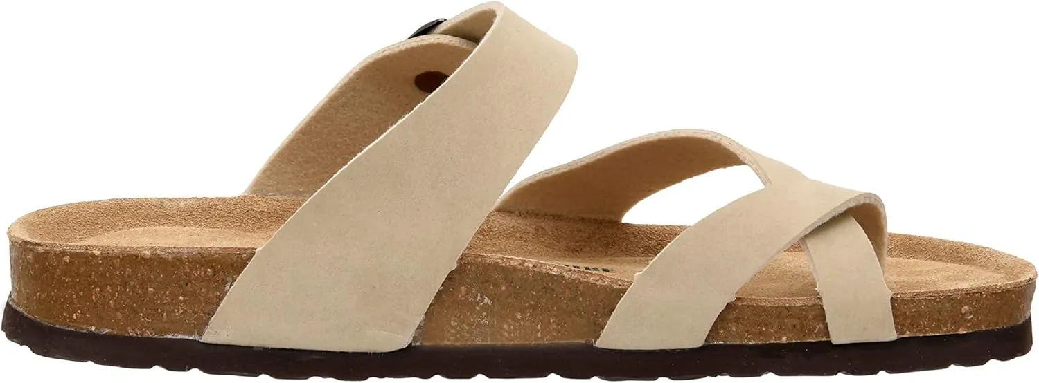 CUSHIONAIRE Men's Luna-M Cork footbed Sandal with  Comfort