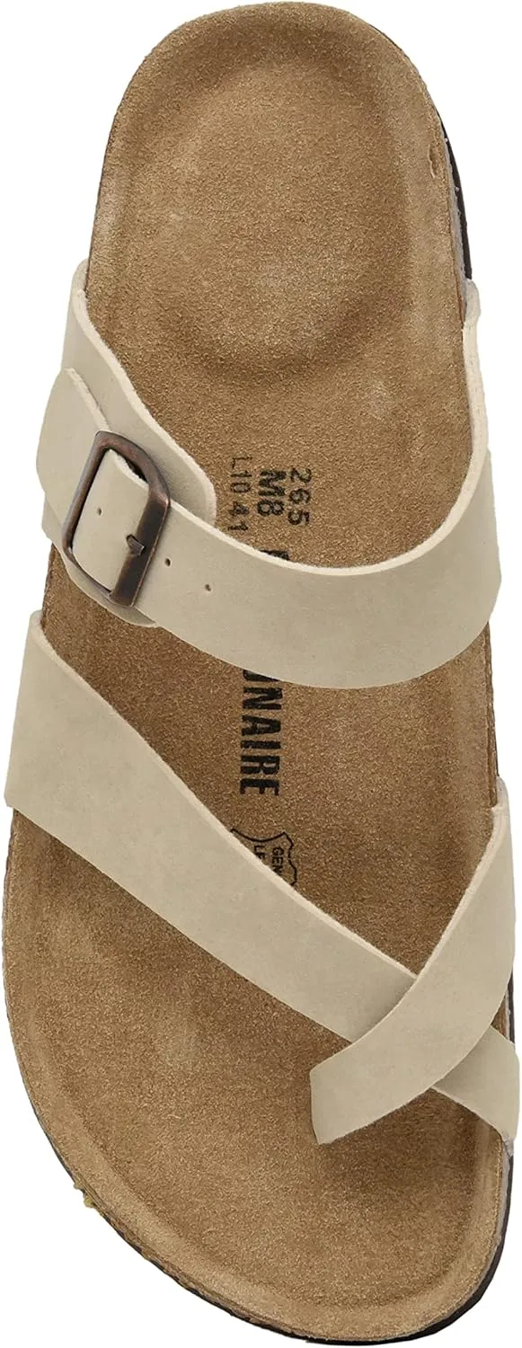 CUSHIONAIRE Men's Luna-M Cork footbed Sandal with  Comfort