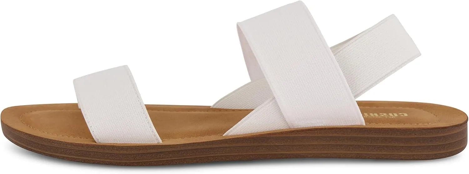 CUSHIONAIRE Women's Ina stretch sandal  Memory Foam