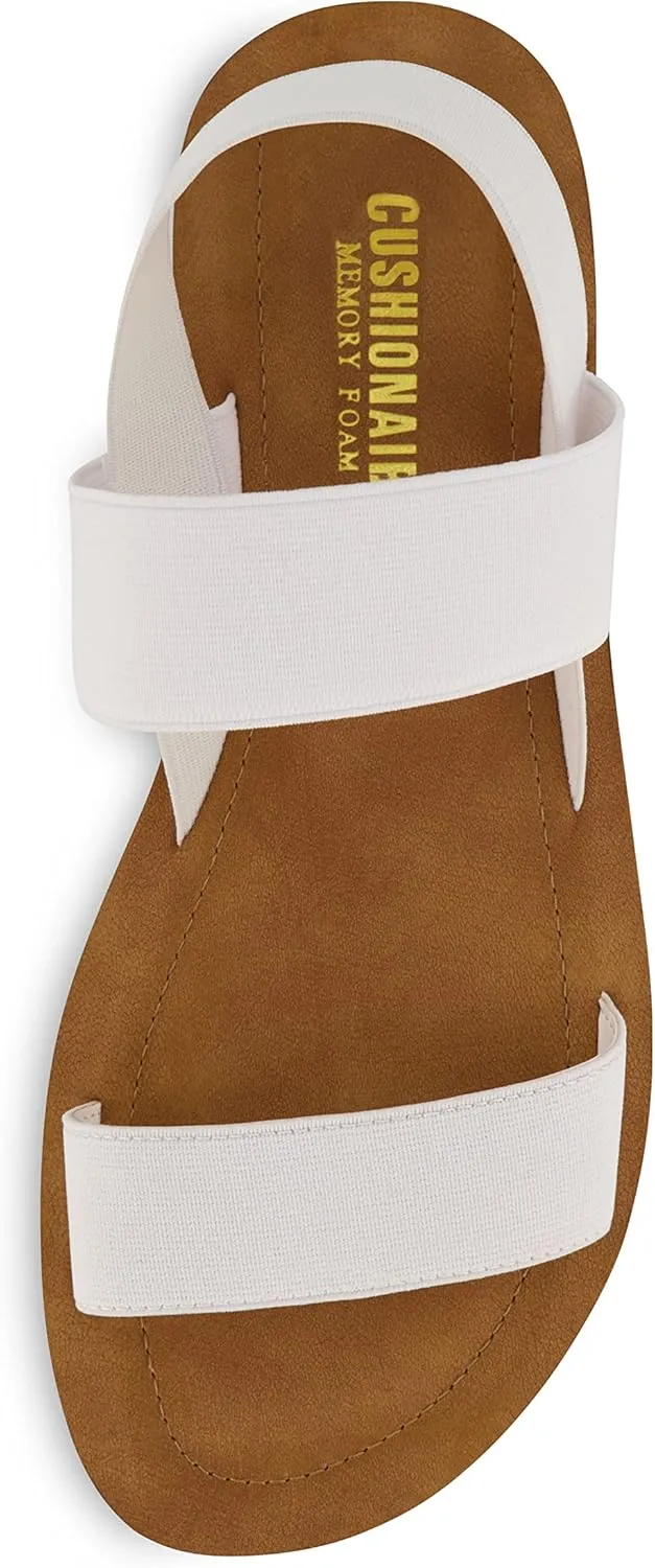 CUSHIONAIRE Women's Ina stretch sandal  Memory Foam