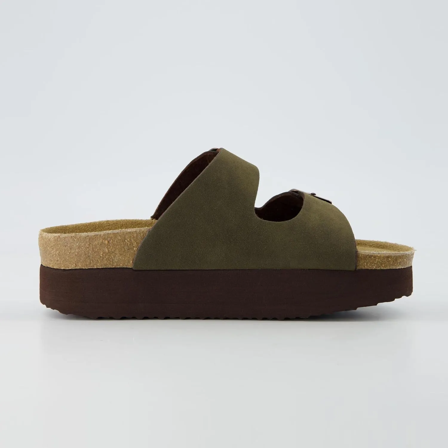 CUSHIONAIRE Women's Plane Platform Footbed Sandal With  Comfort, Wide Widths Available