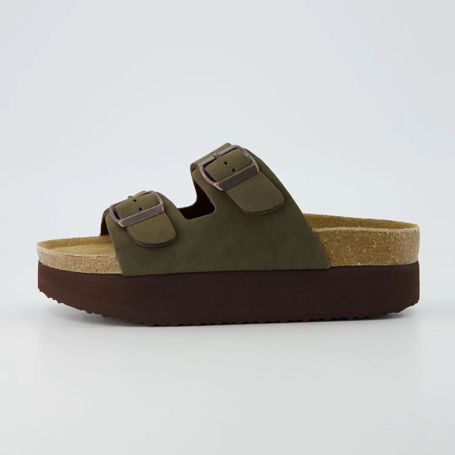 CUSHIONAIRE Women's Plane Platform Footbed Sandal With  Comfort, Wide Widths Available