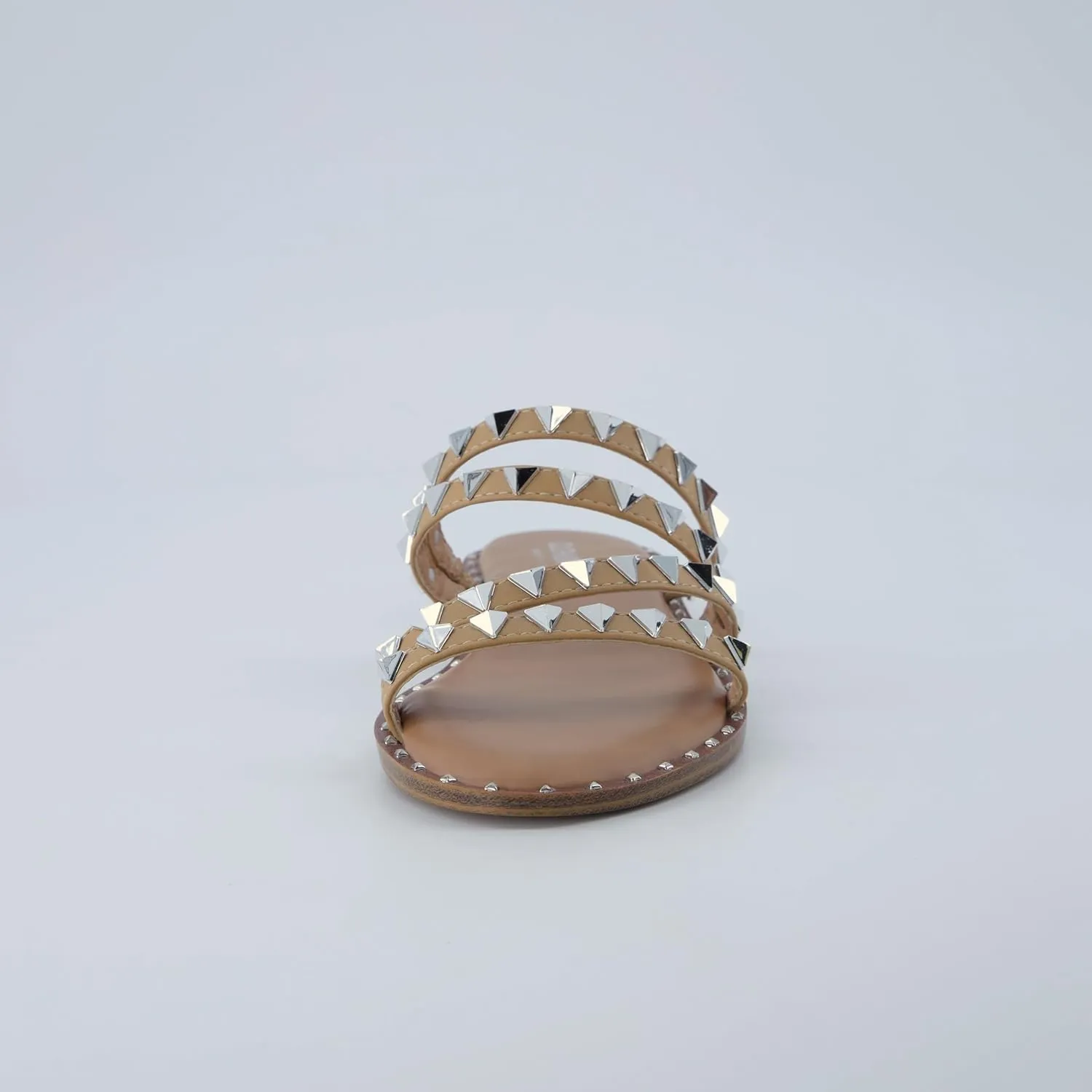 CUSHIONAIRE Women's Tonya Studded slide sandal with Memory Foam