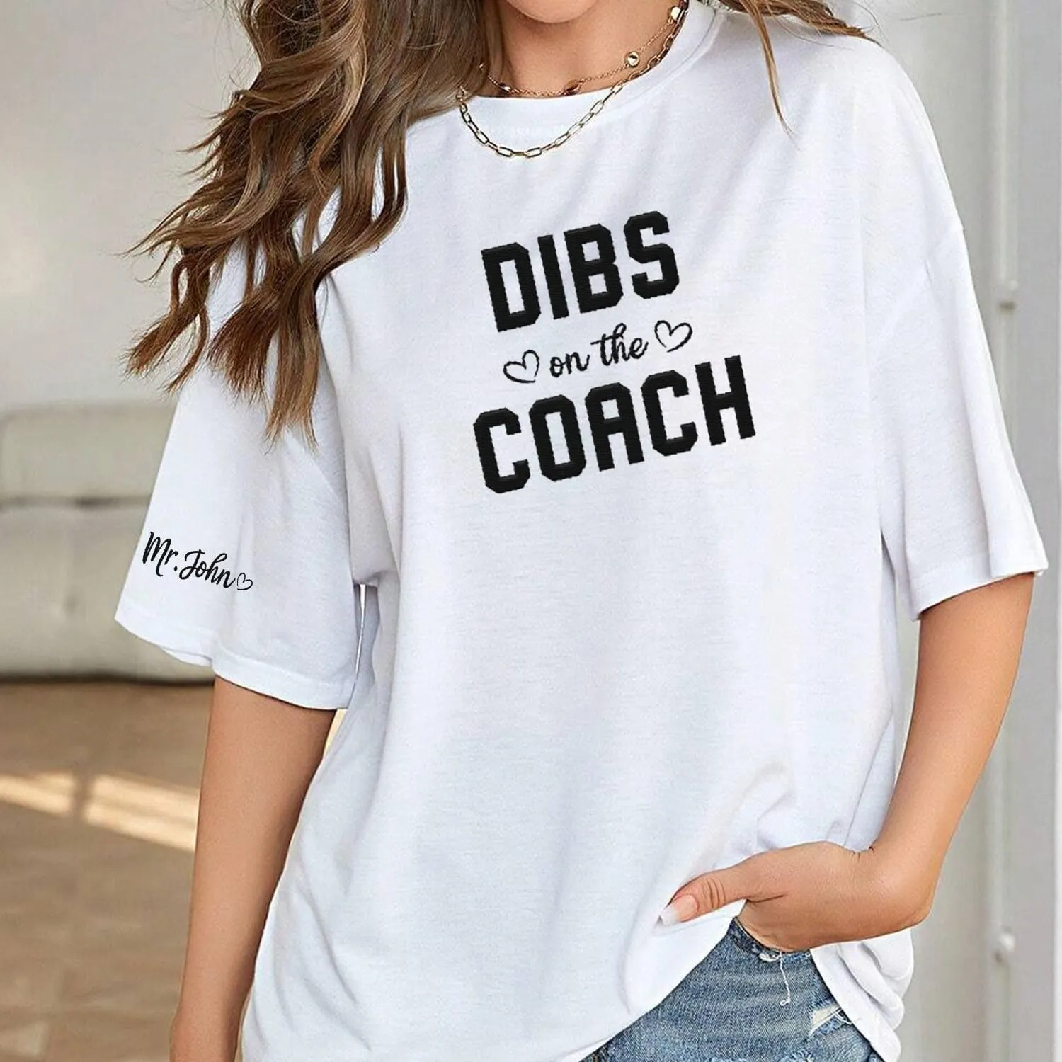 Custom Coach Embroidered Sweatshirt for Trainer, Coach Volleyball, Coach Soccer, Dibs On The Coach Shirts Gifts For Women Men