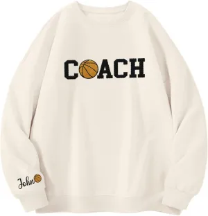Custom Coach Embroidered Sweatshirt for Trainer, Coach Volleyball, Coach Soccer, Dibs On The Coach Shirts Gifts For Women Men