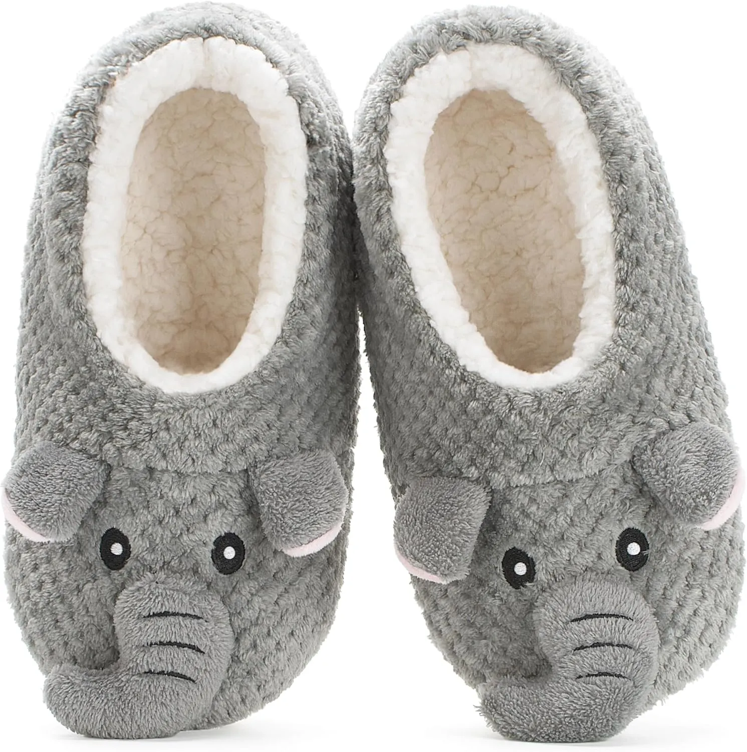 Cute Animal House Slippers, Warm Fuzzy Slipper Socks with Grippers Non Slip, Cozy Funny Gifts