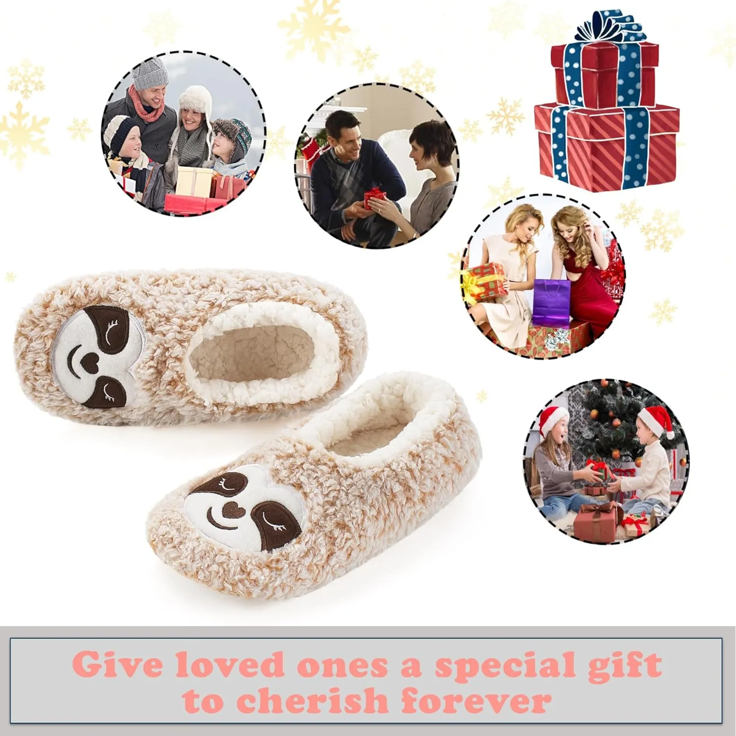Cute Animal Slippers for Kids Girls Women, Fuzzy House Socks with Soft Anti-Skid Soles - Unique Gifts for Mom and Animal Lovers!