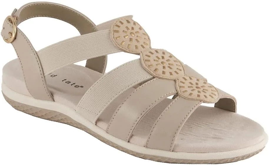 David Tate Womens Quilt Slingback Embellished Strappy Sandals