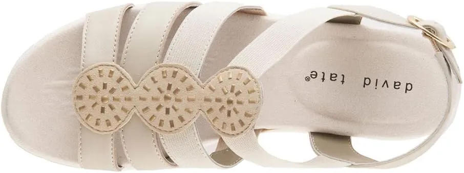 David Tate Womens Quilt Slingback Embellished Strappy Sandals